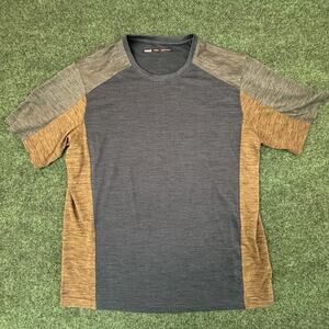 REI Coop Mens Medium Brown Gray Blue Gym Workout T-Shirt